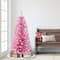 4.5ft. Pre-Lit Pink Tinsel Artificial Christmas Tree, Clear Lights